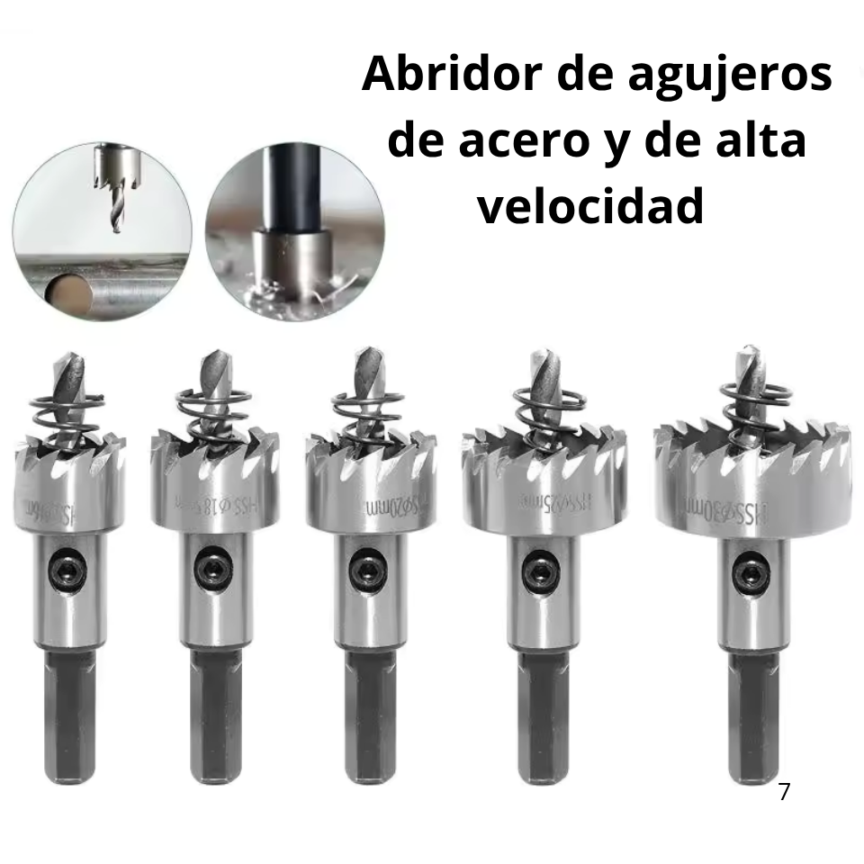 Set Premium de Brocas™ y Sierras HSS — Precisión industrial para tu taller